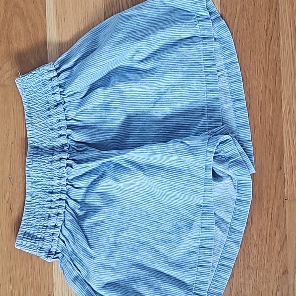 Light denim high waist shorts